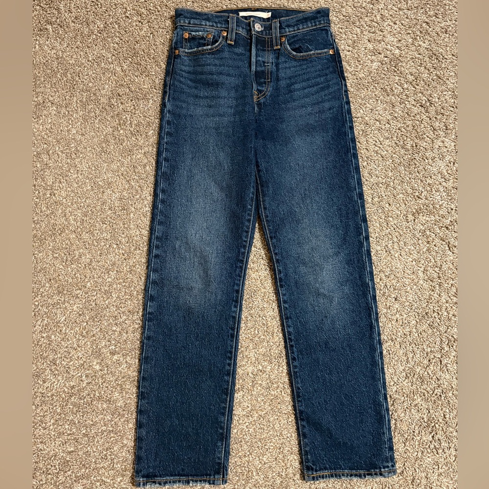 Levi's Dark Blue Wedgie Straight Jeans